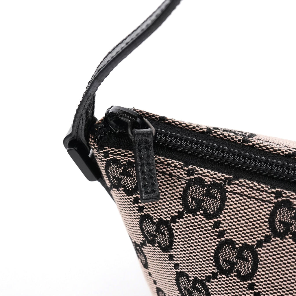 07198 Beige Matte Black GG Boat Pochette