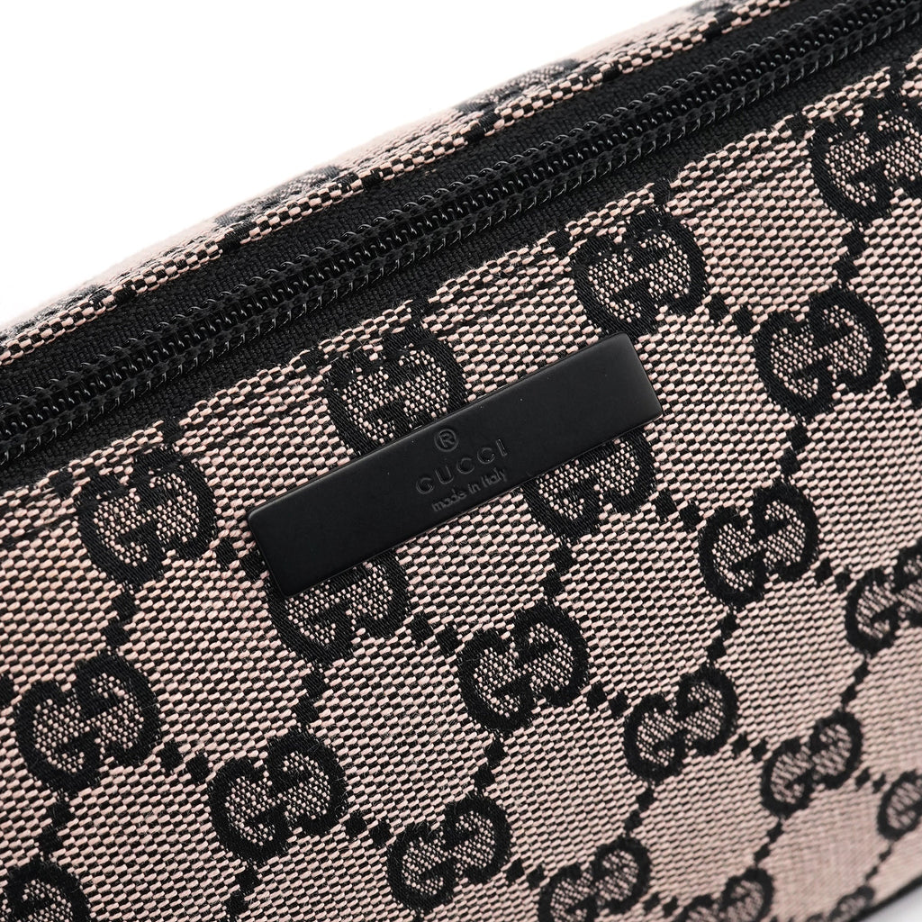 07198 Beige Matte Black GG Boat Pochette