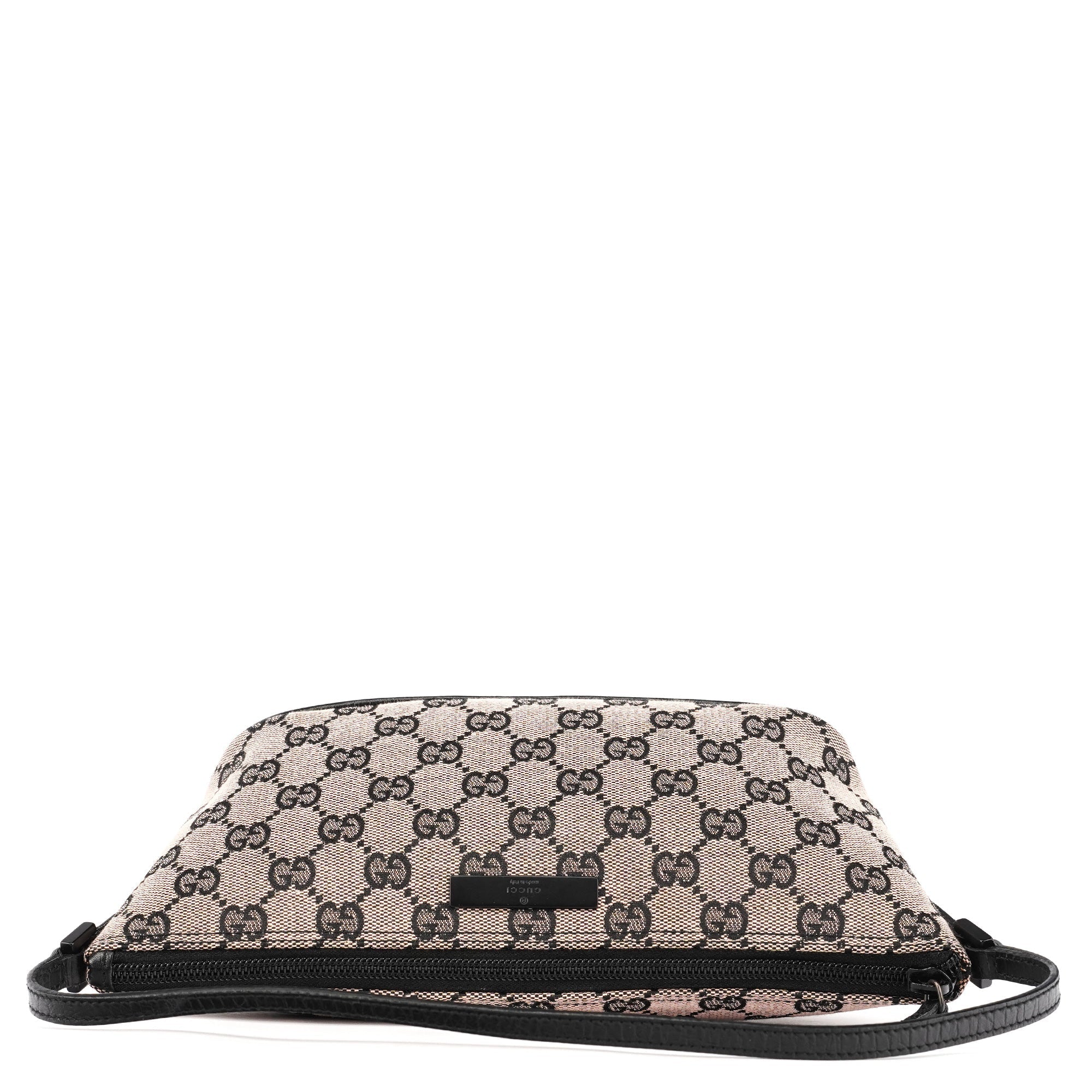 07198 Beige Matte Black GG Boat Pochette
