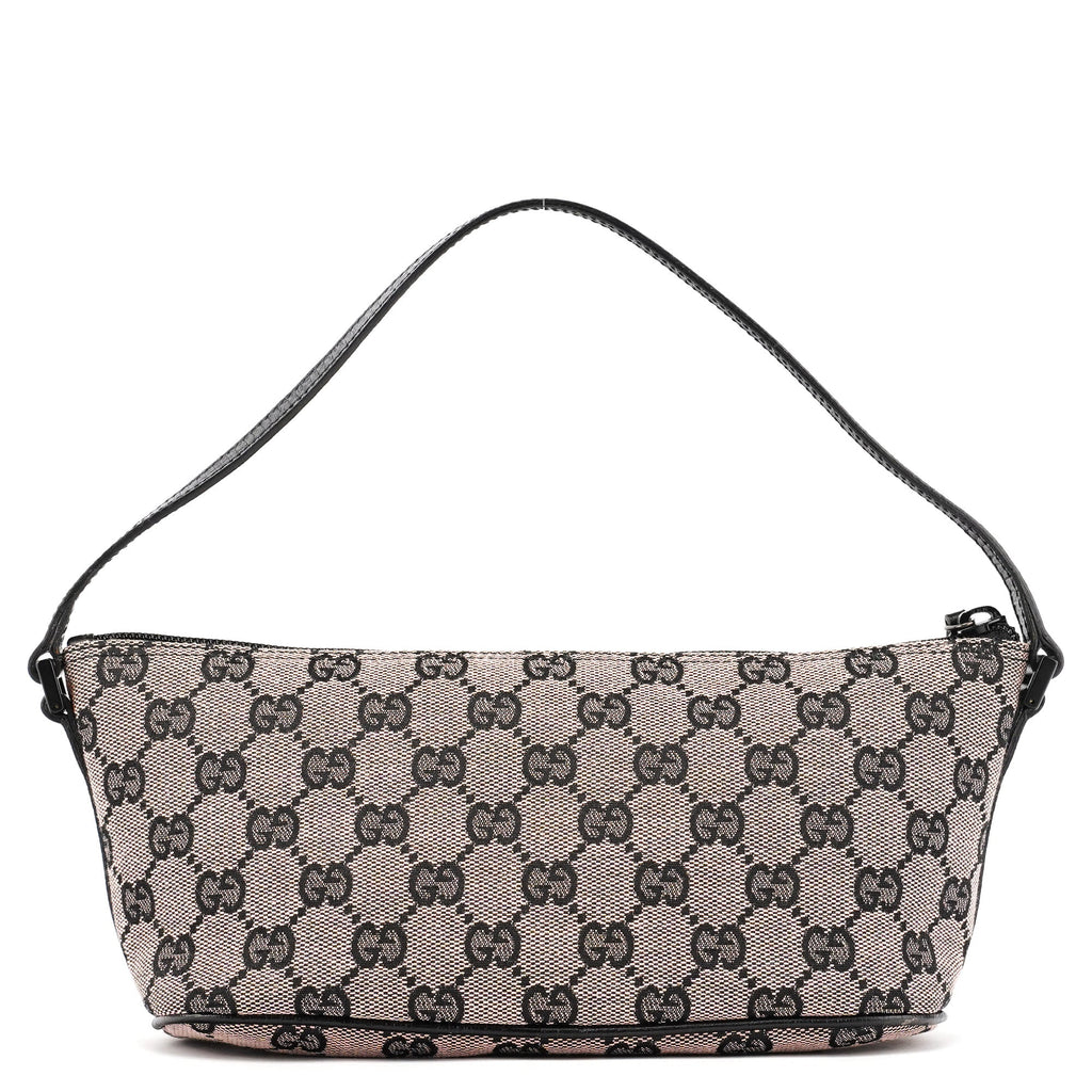07198 Beige Matte Black GG Boat Pochette