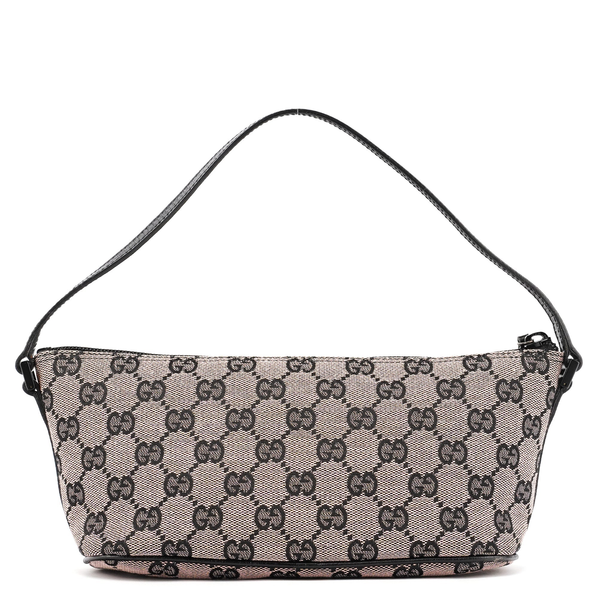 07198 Beige Matte Black GG Boat Pochette