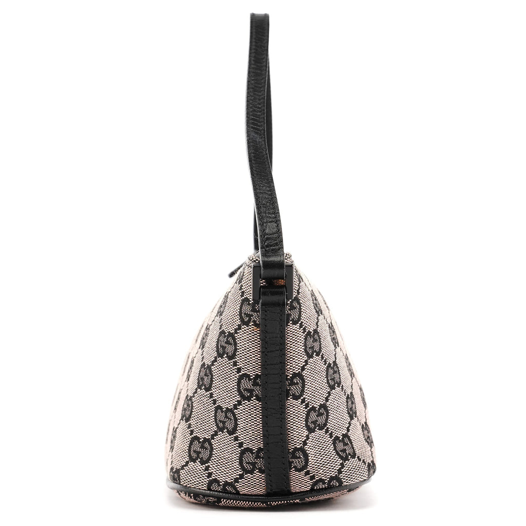 07198 Beige Matte Black GG Boat Pochette