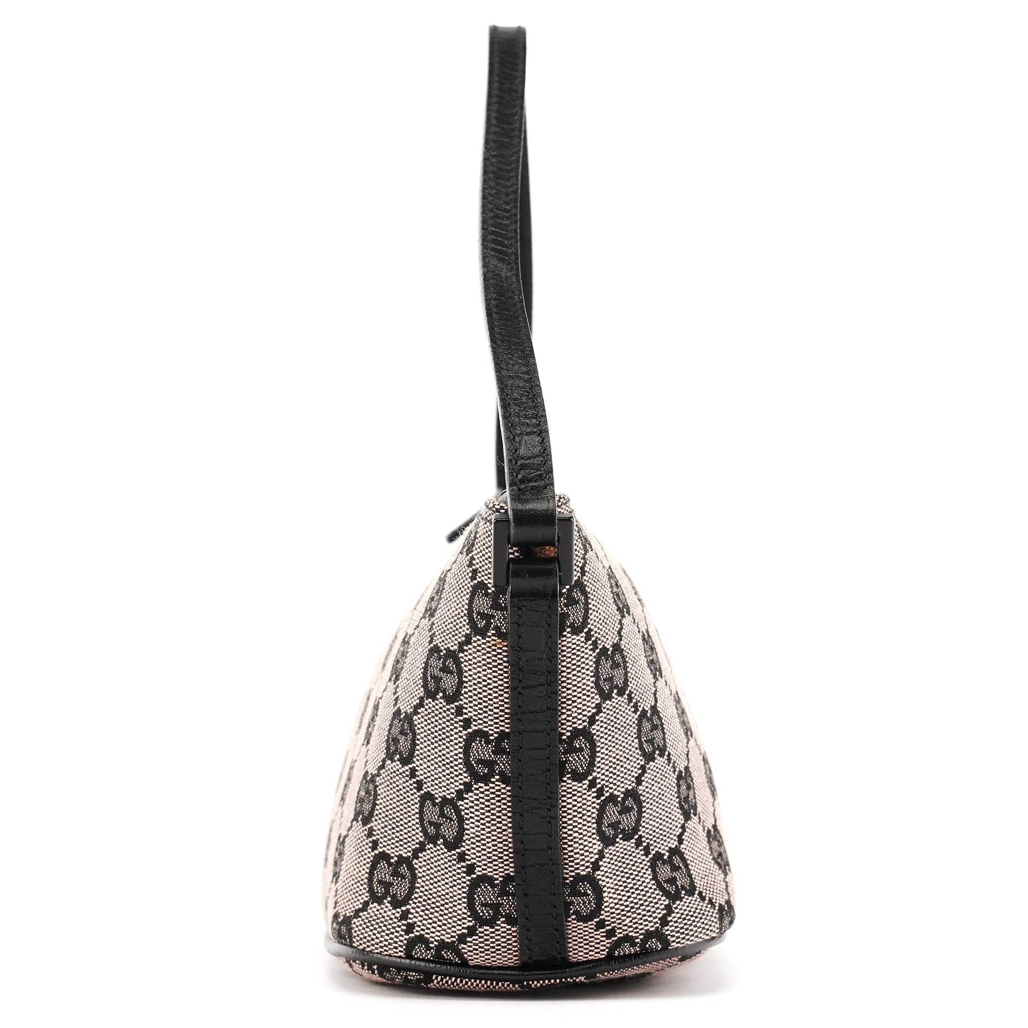 07198 Beige Matte Black GG Boat Pochette