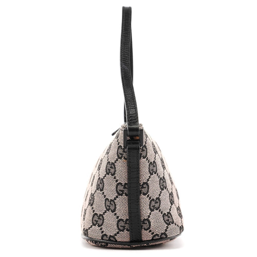 07198 Beige Matte Black GG Boat Pochette