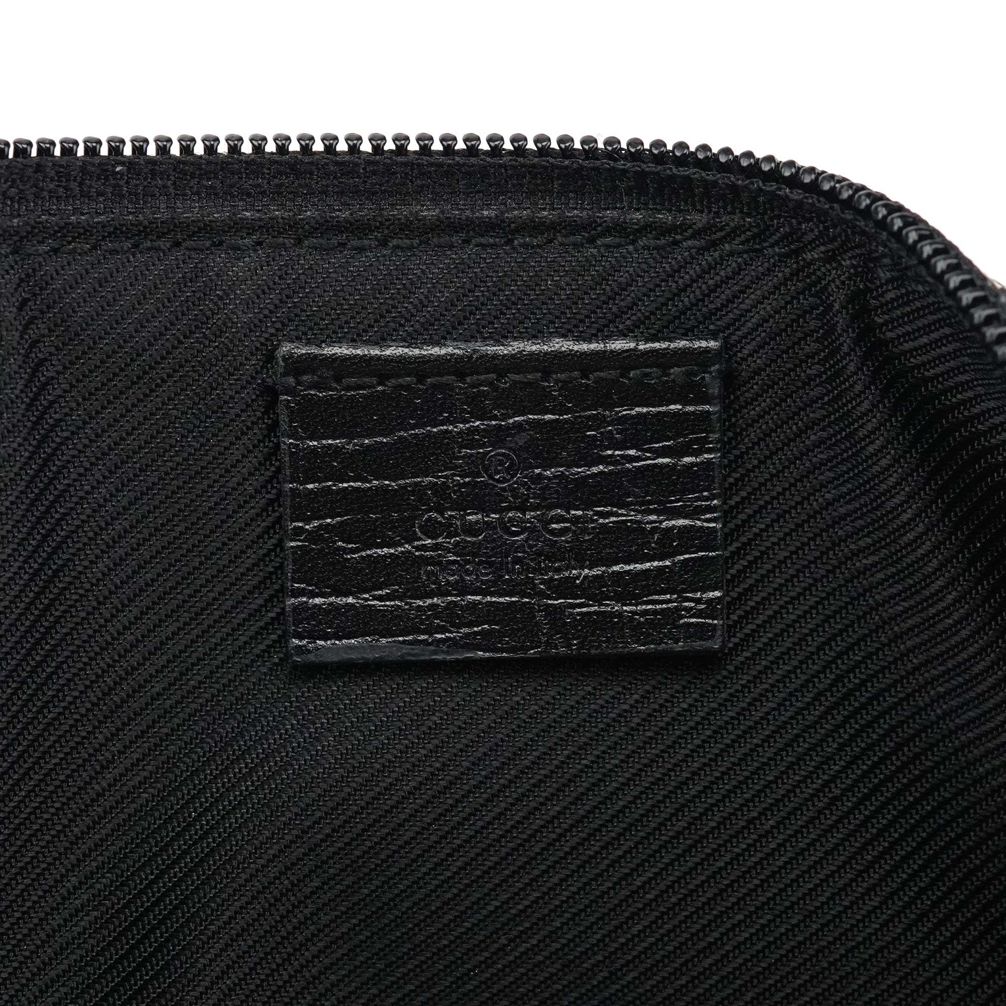 07198 Beige Matte Black GG Boat Pochette