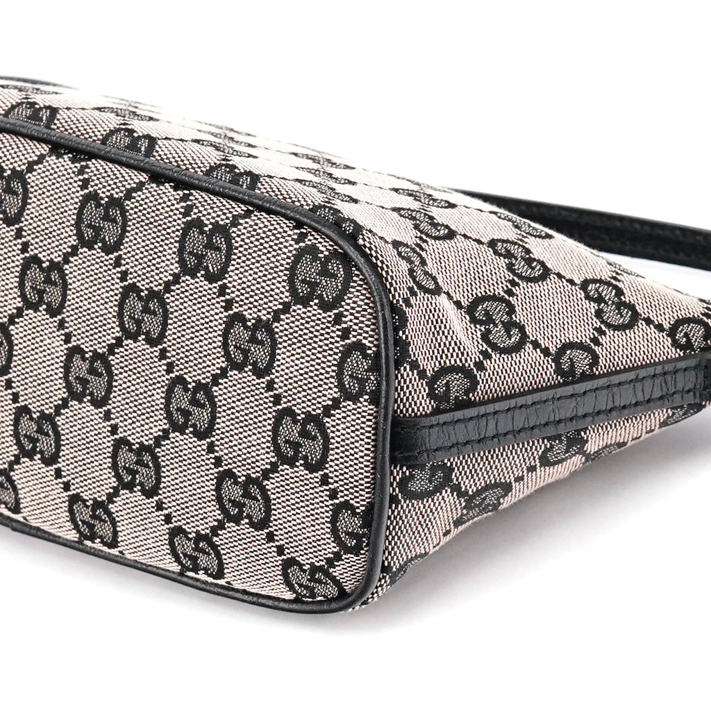 07198 Beige Matte Black GG Boat Pochette