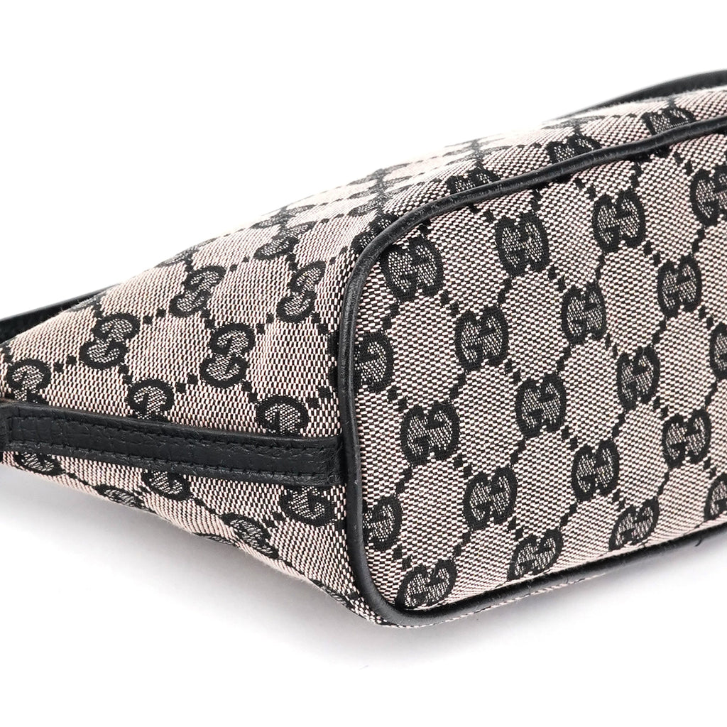 07198 Beige Matte Black GG Boat Pochette