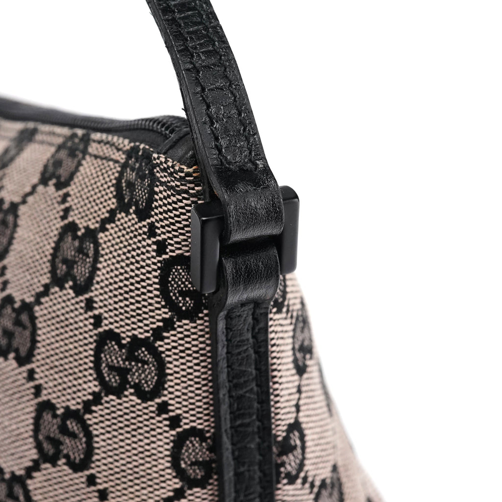 07198 Beige Matte Black GG Boat Pochette
