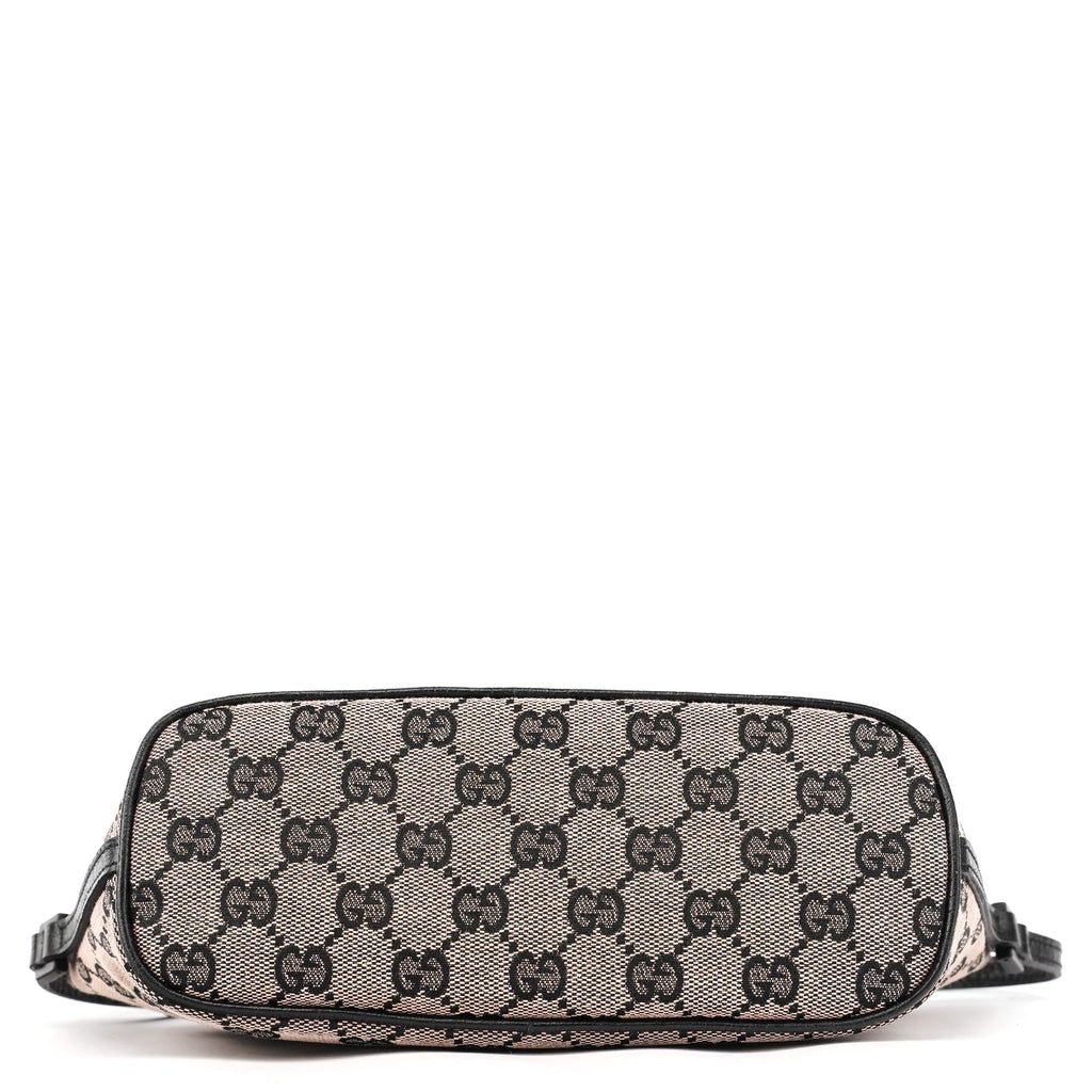 07198 Beige Matte Black GG Boat Pochette