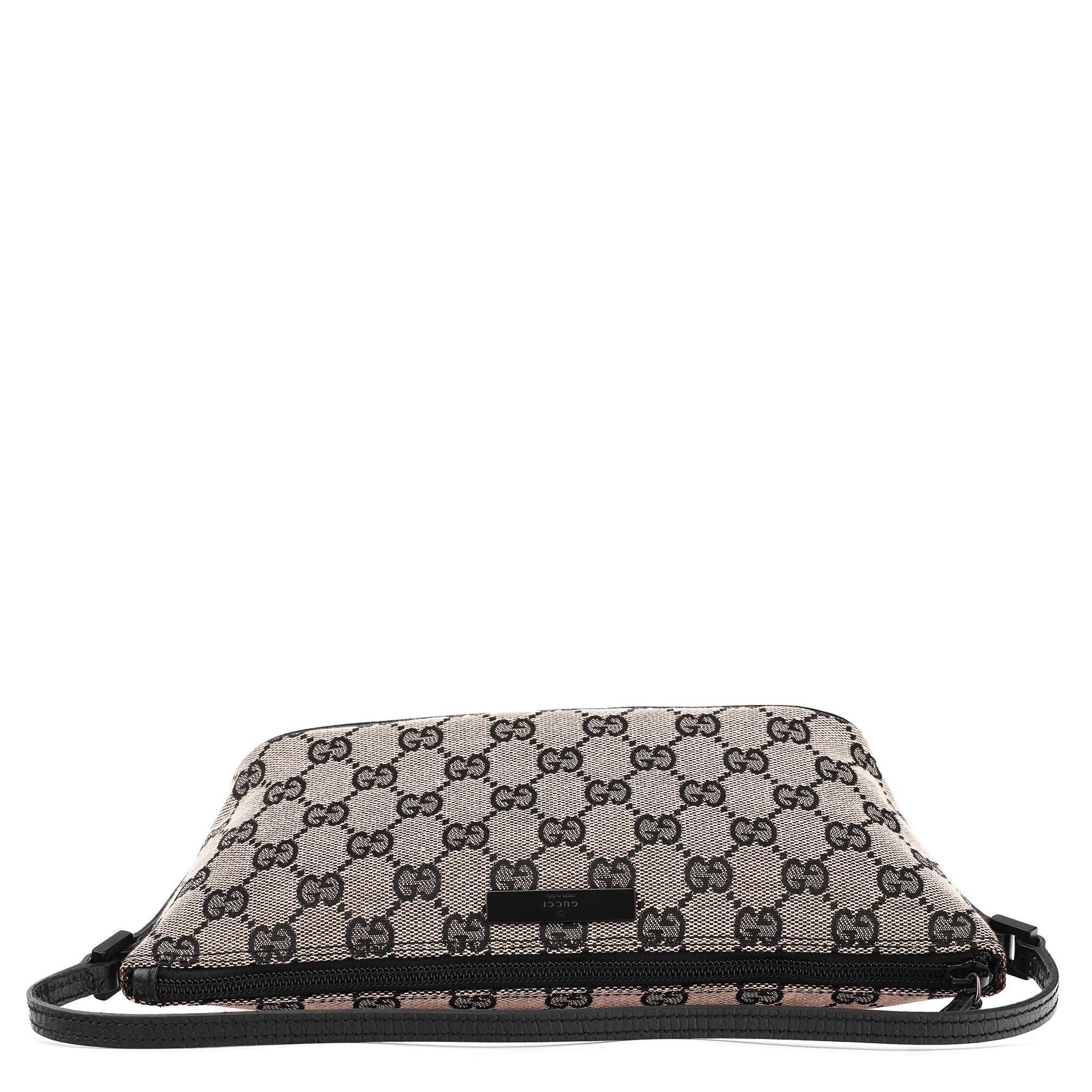 07198 Beige Matte Black GG Boat Pochette