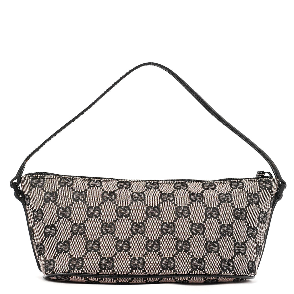 07198 Beige Matte Black GG Boat Pochette
