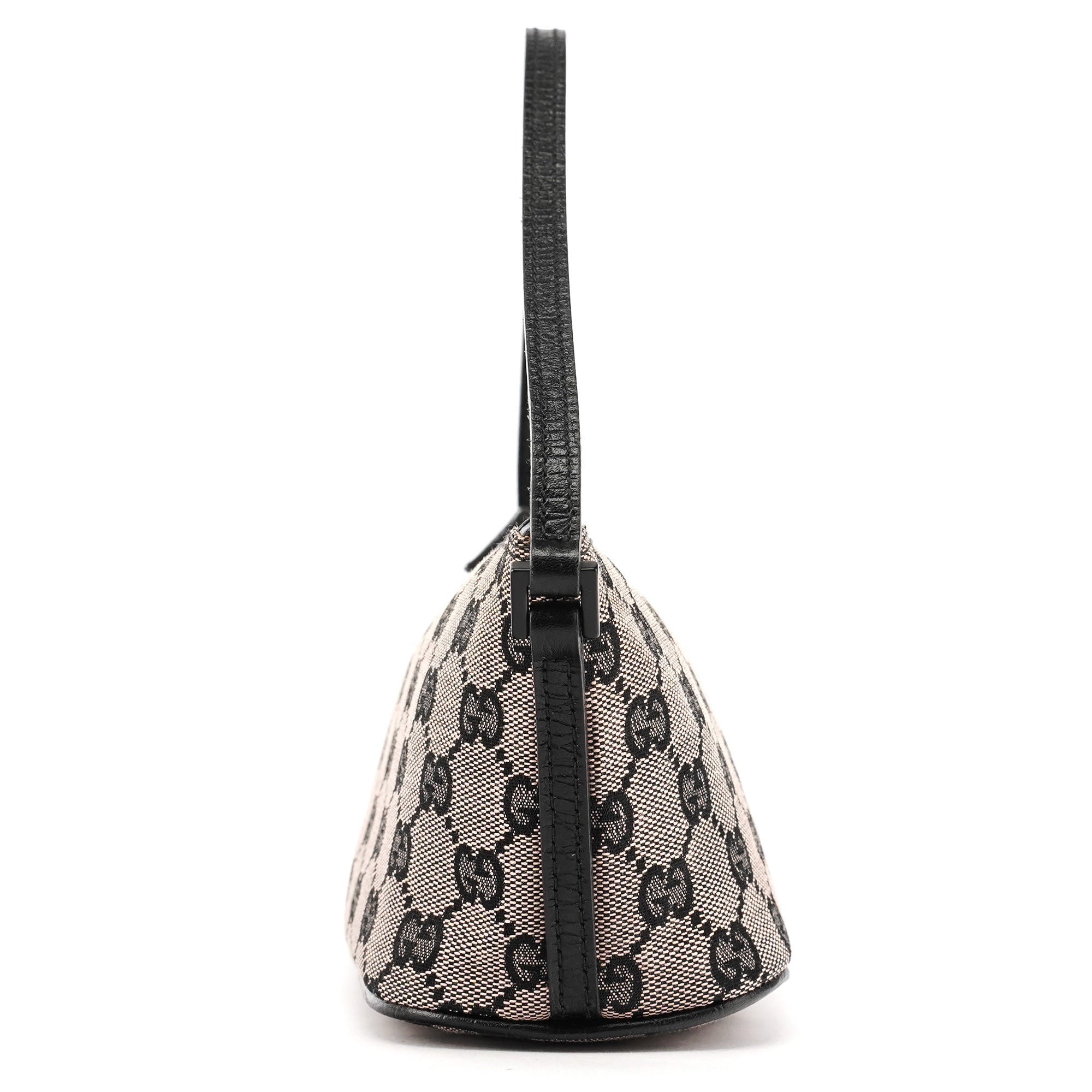 07198 Beige Matte Black GG Boat Pochette