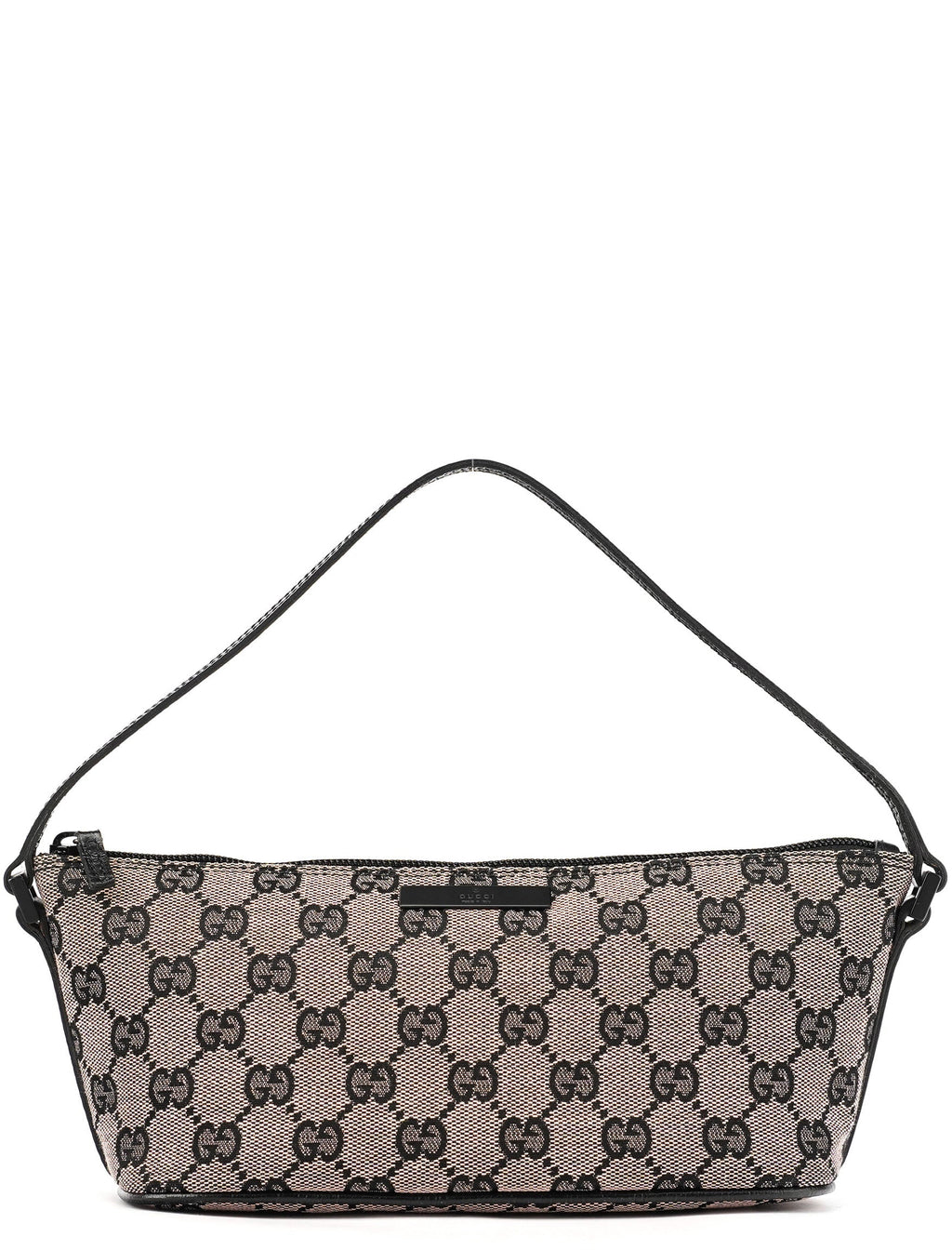 07198 Beige Matte Black GG Boat Pochette