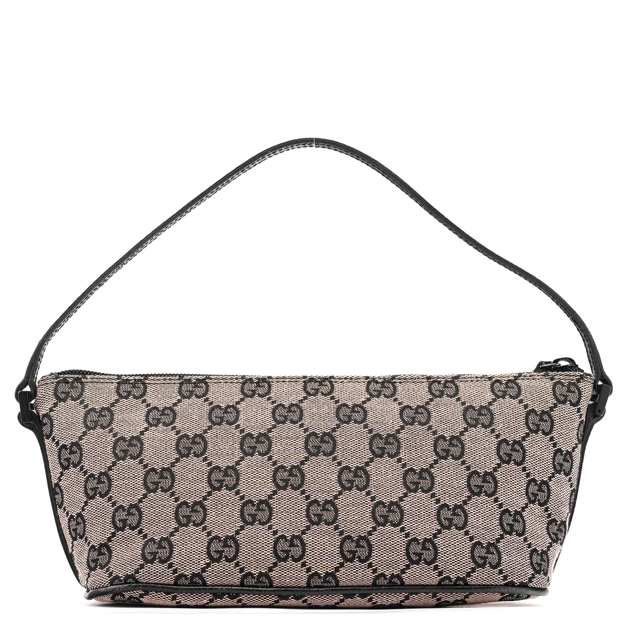 07198 Beige Matte Black GG Boat Pochette