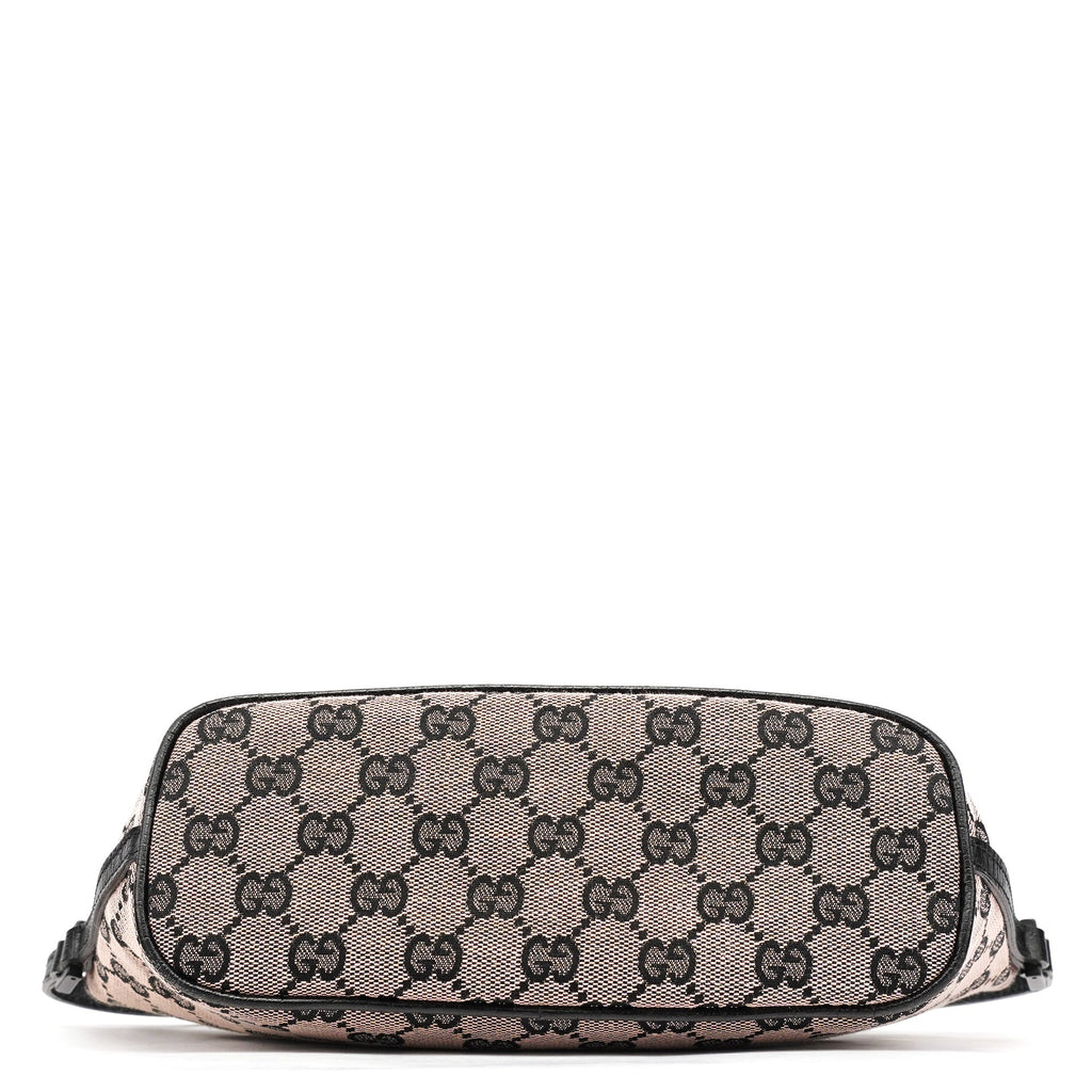 07198 Beige Matte Black GG Boat Pochette