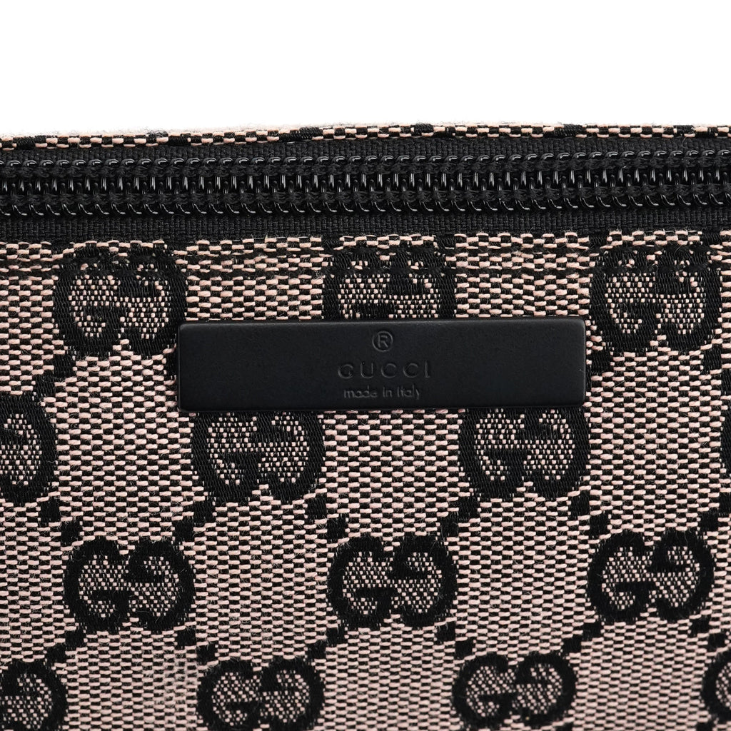 07198 Beige Matte Black GG Boat Pochette
