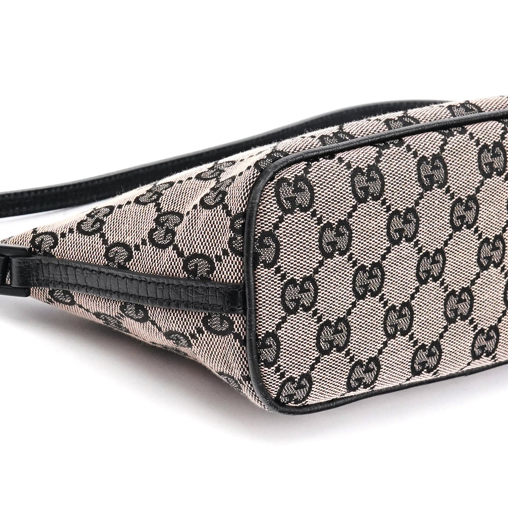 07198 Beige Matte Black GG Boat Pochette