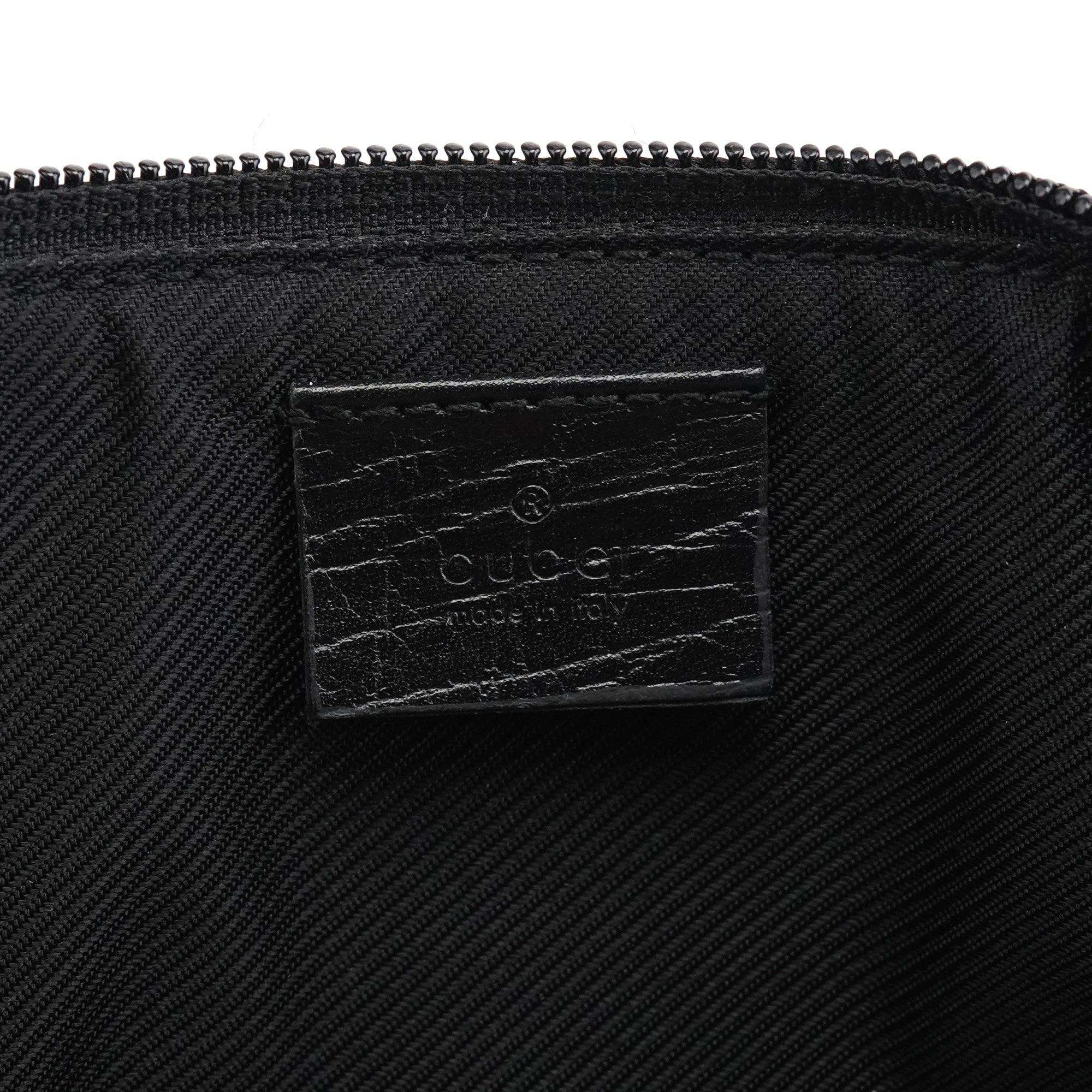 07198 Beige Matte Black GG Boat Pochette