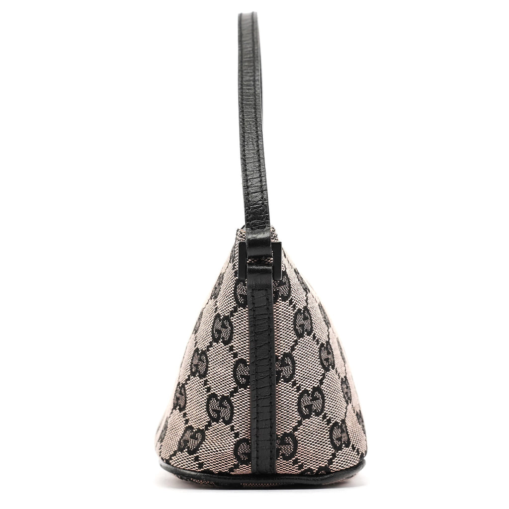 07198 Beige Matte Black GG Boat Pochette