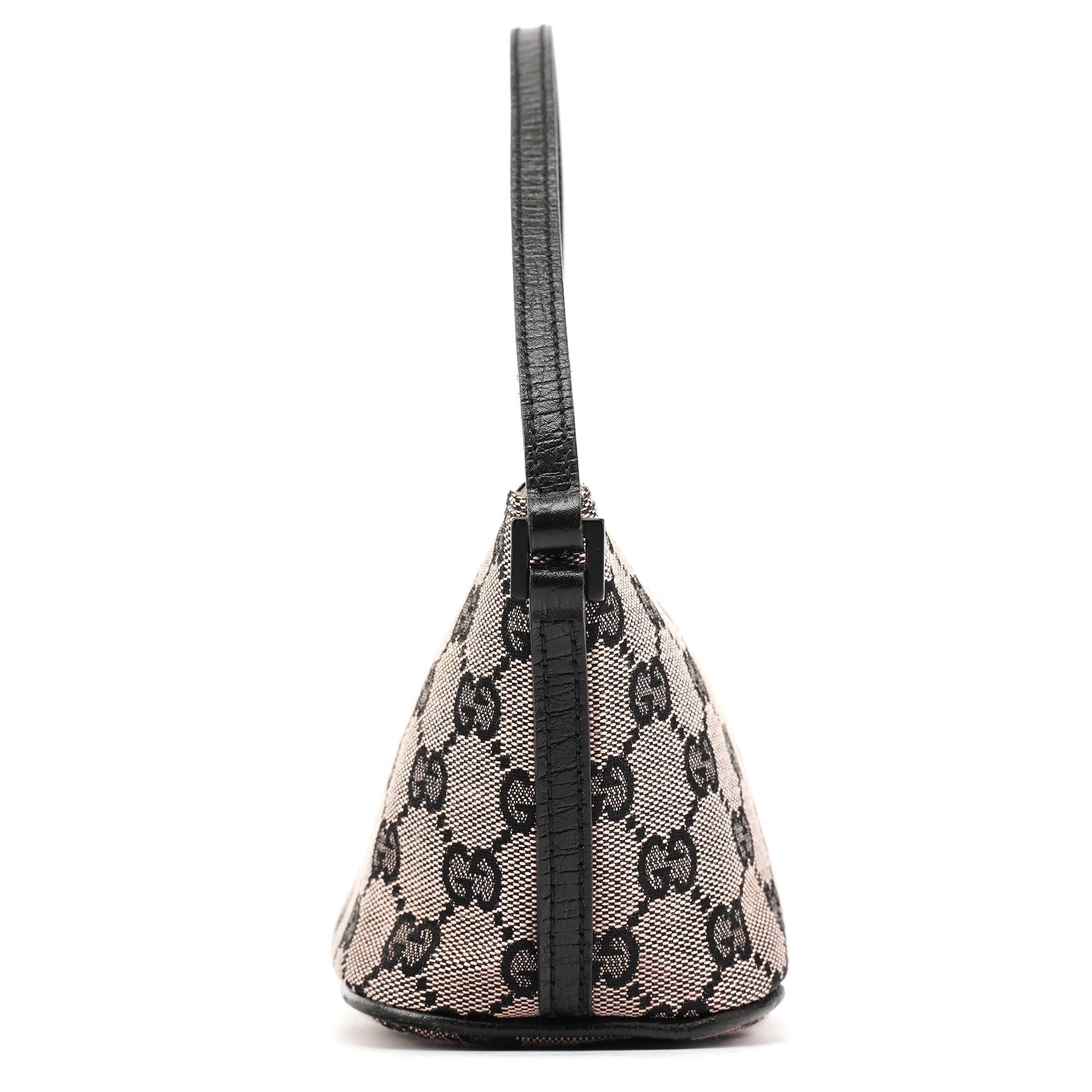 07198 Beige Matte Black GG Boat Pochette