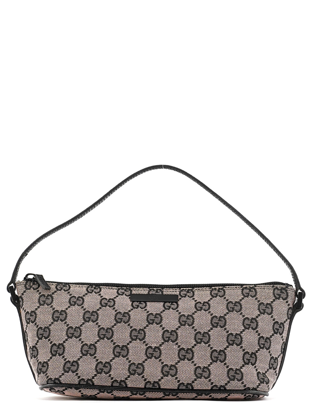 07198 Beige Matte Black GG Boat Pochette