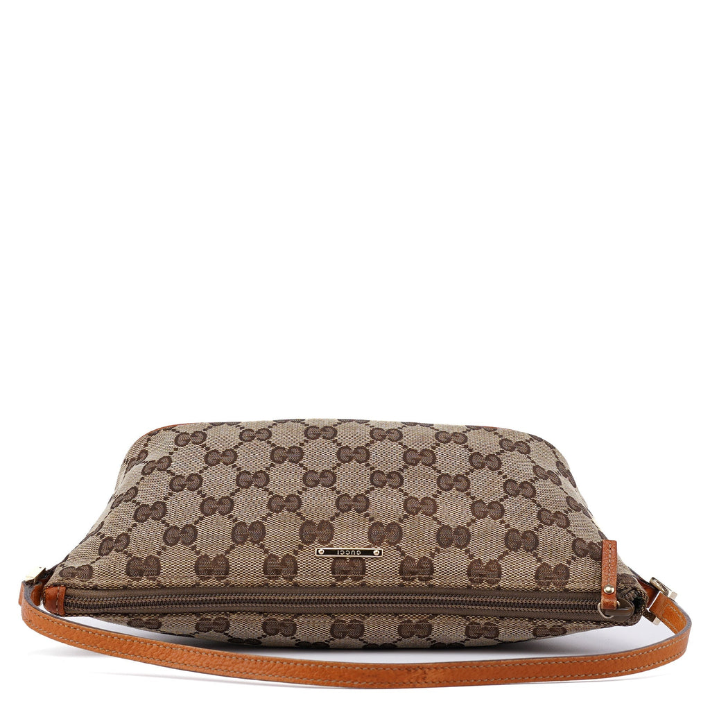 07198 Beige Orange GG Boat Pochette