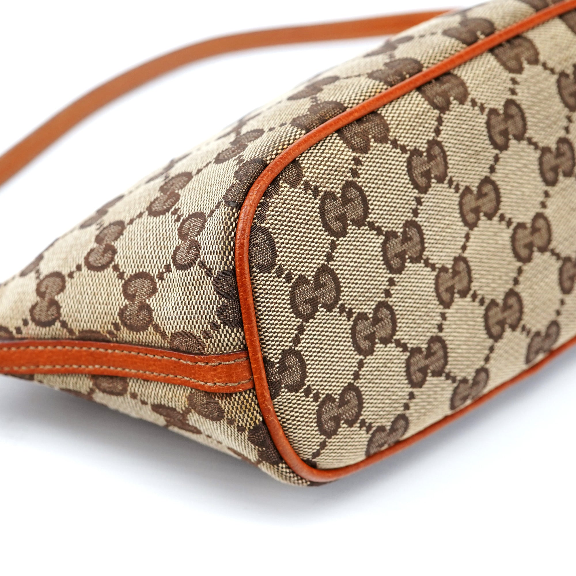 07198 Beige Orange GG Boat Pochette