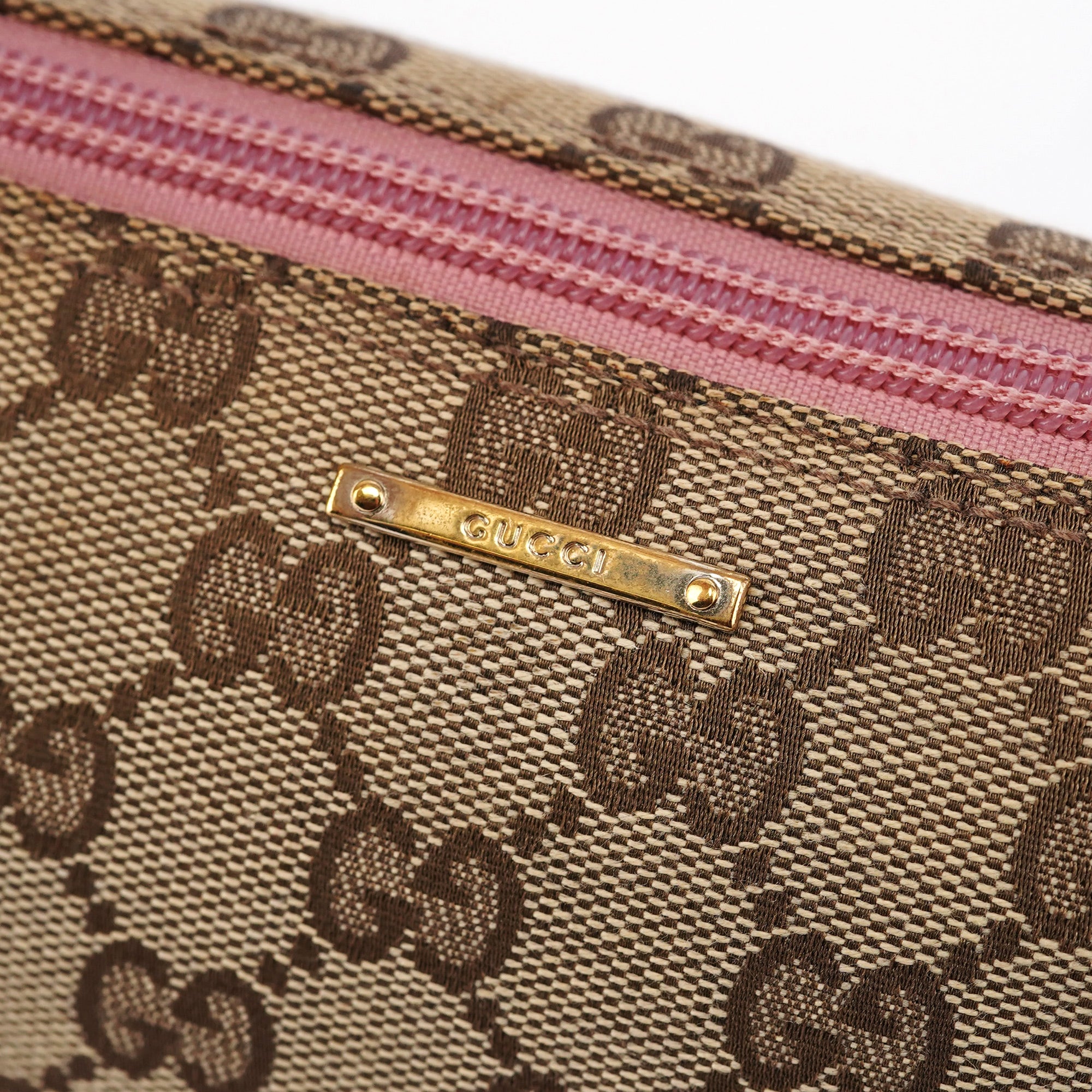 07198 Beige Pink GG Boat Pochette