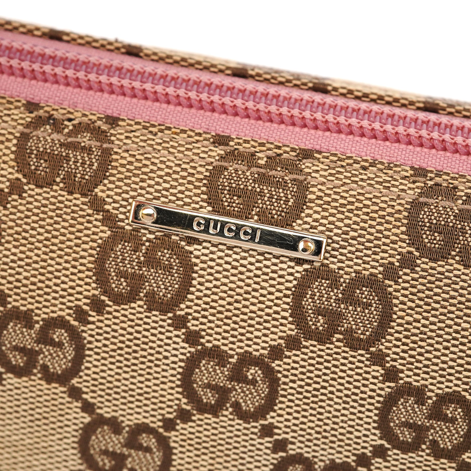 07198 Beige Pink GG Boat Pochette