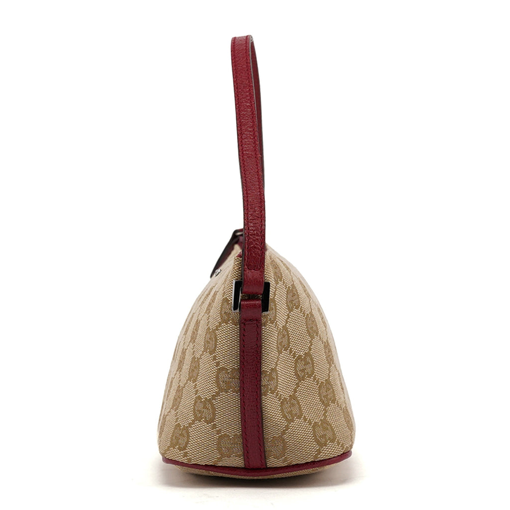 07198 Beige Red GG Boat Pochette