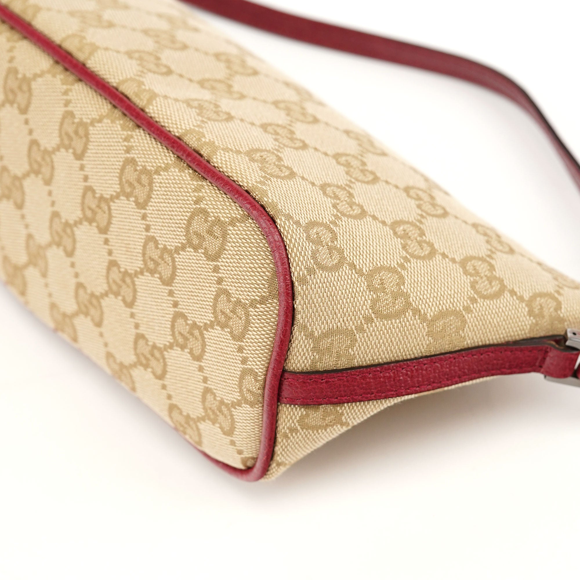 07198 Beige Red GG Boat Pochette