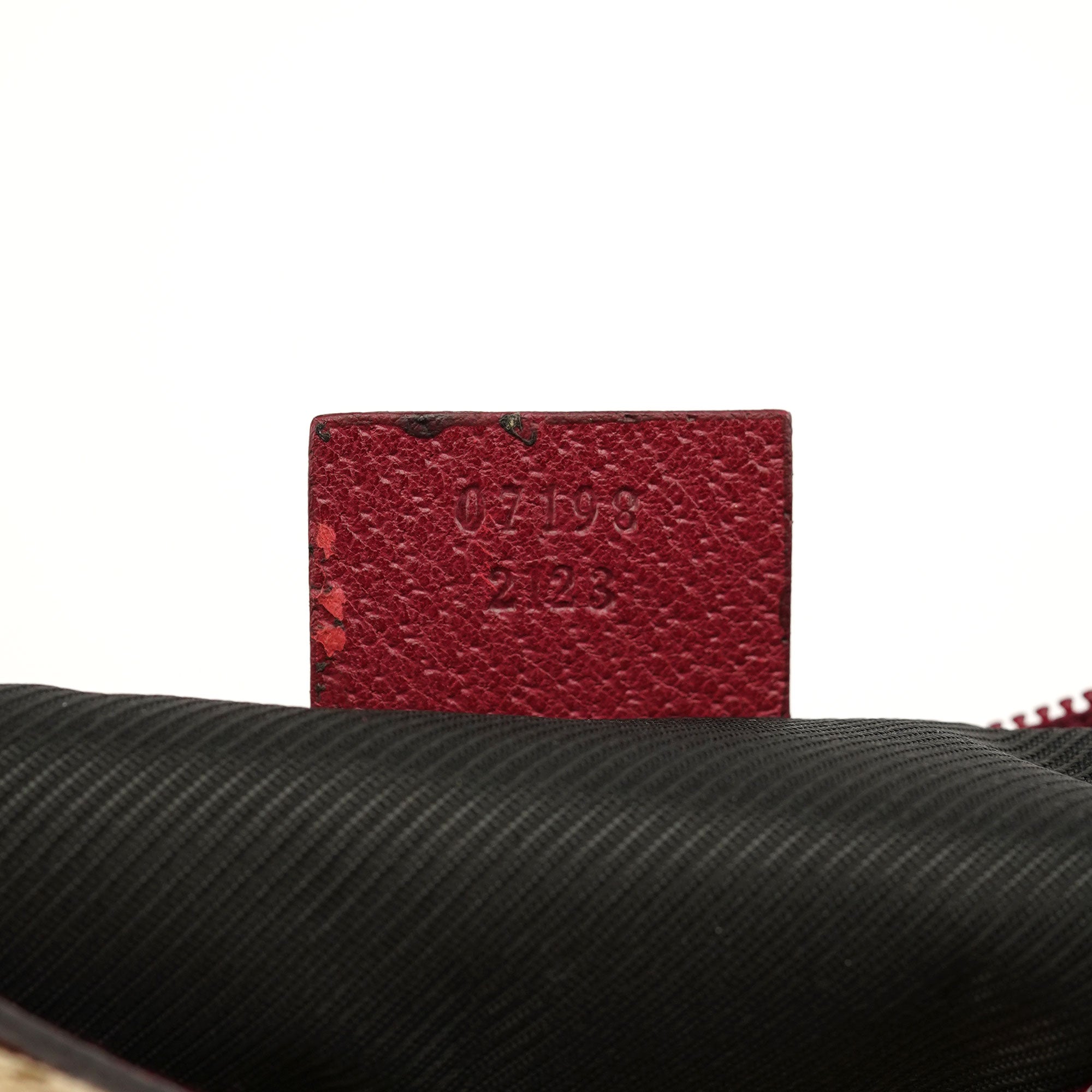 07198 Beige Red GG Boat Pochette