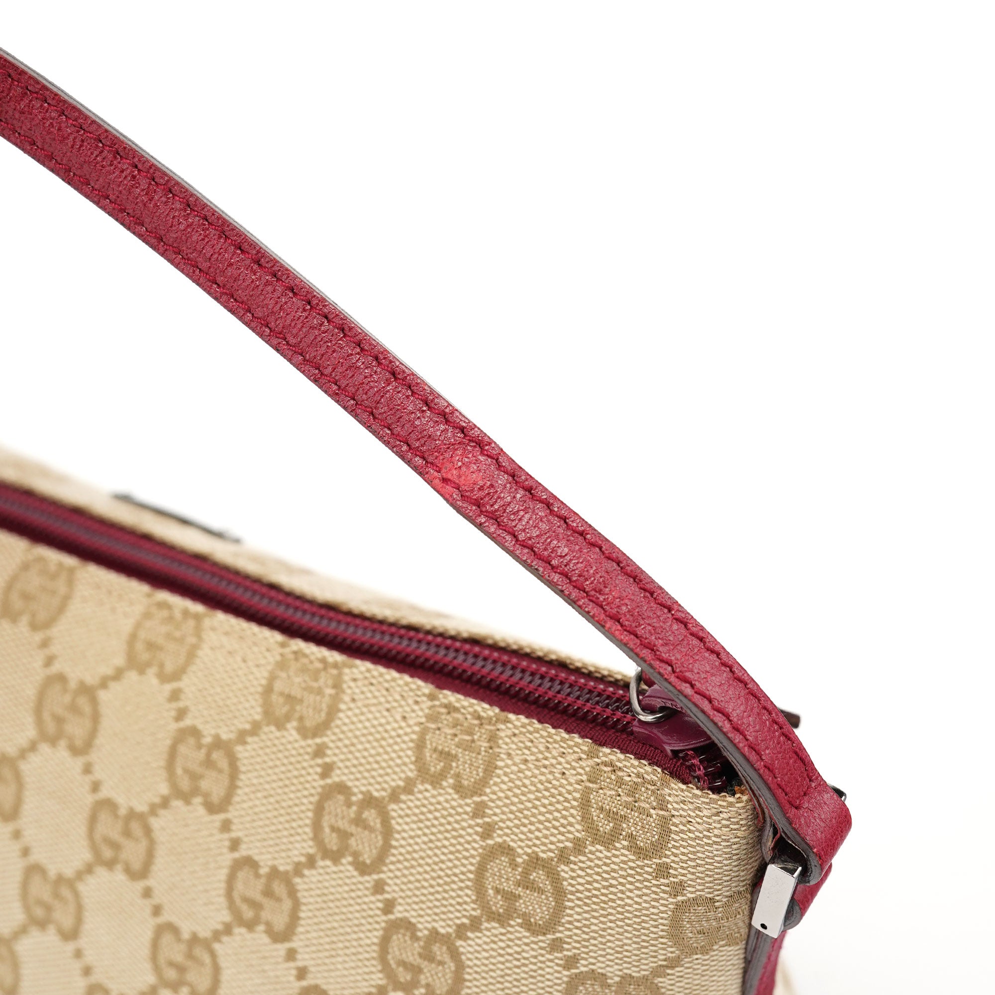 07198 Beige Red GG Boat Pochette