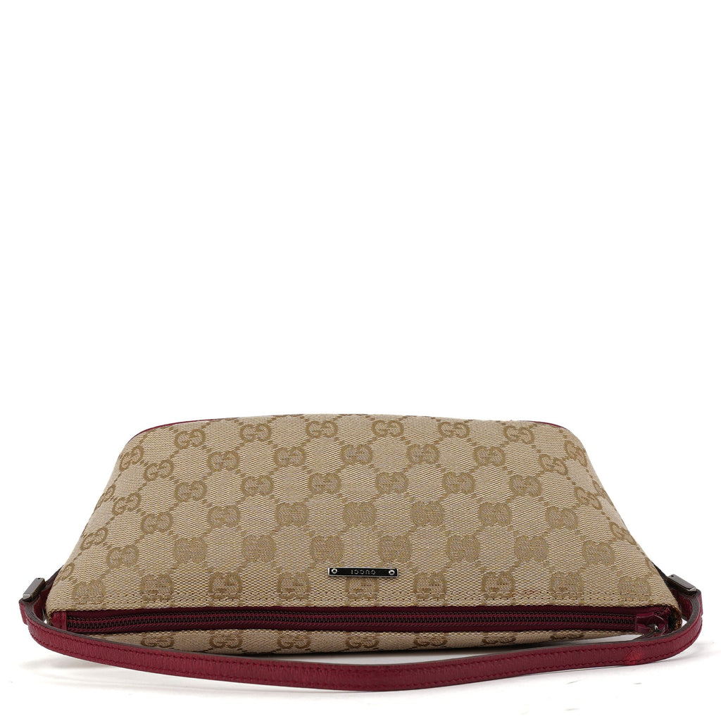 07198 Beige Red GG Boat Pochette