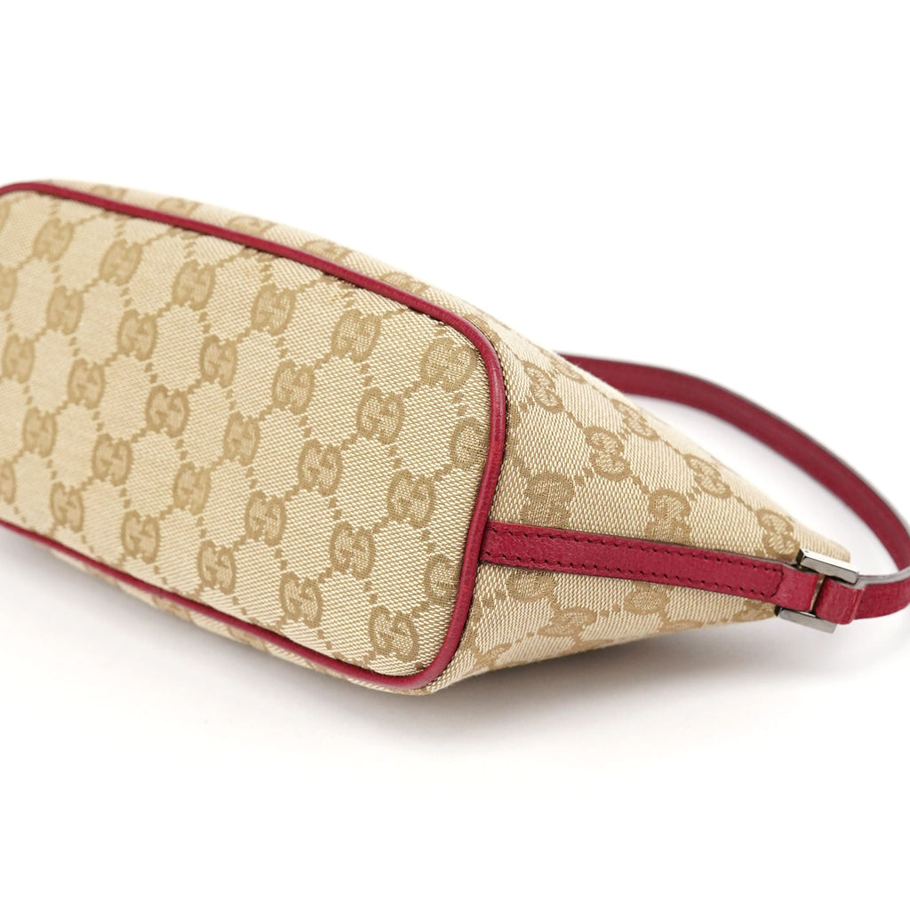 07198 Beige Red GG Boat Pochette