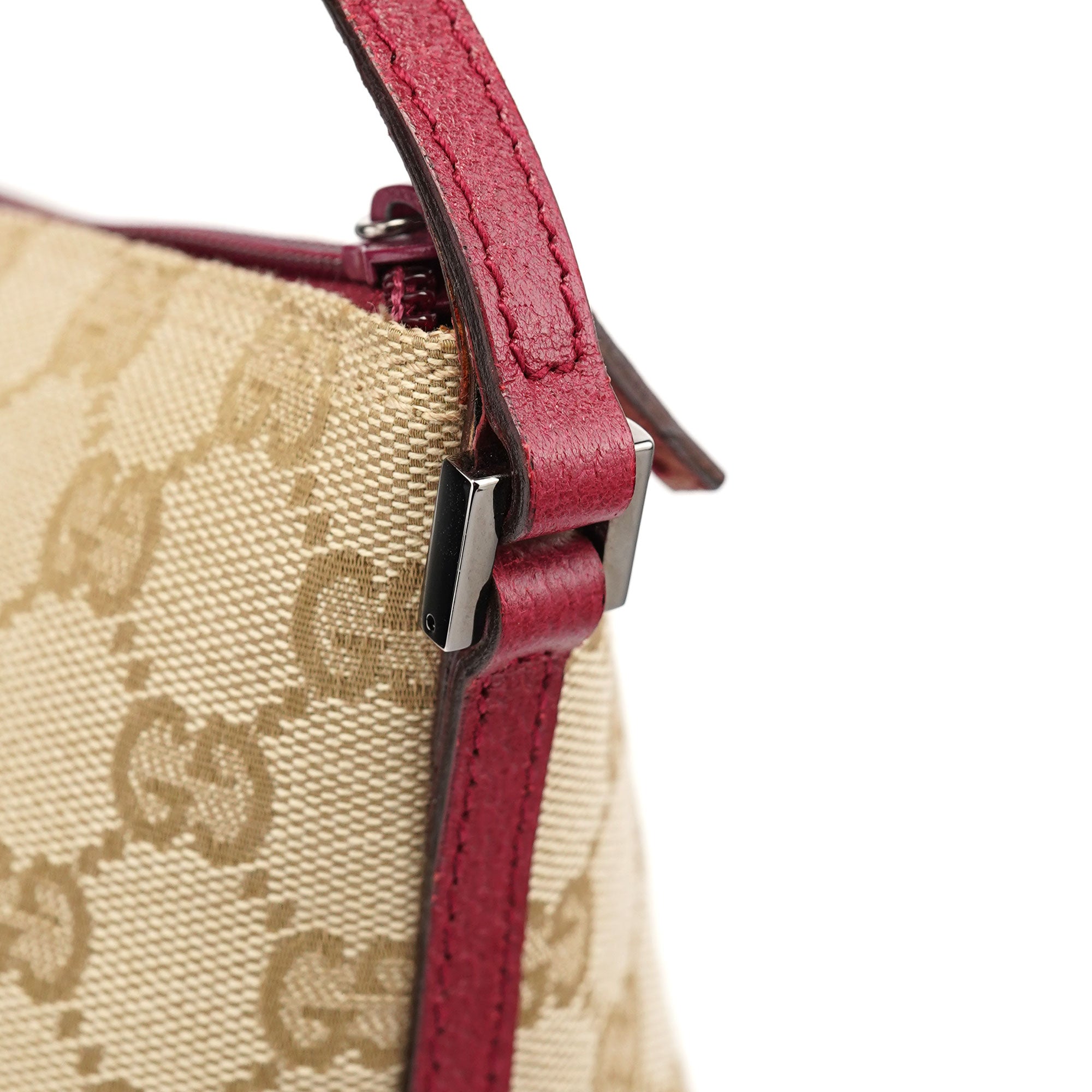 07198 Beige Red GG Boat Pochette