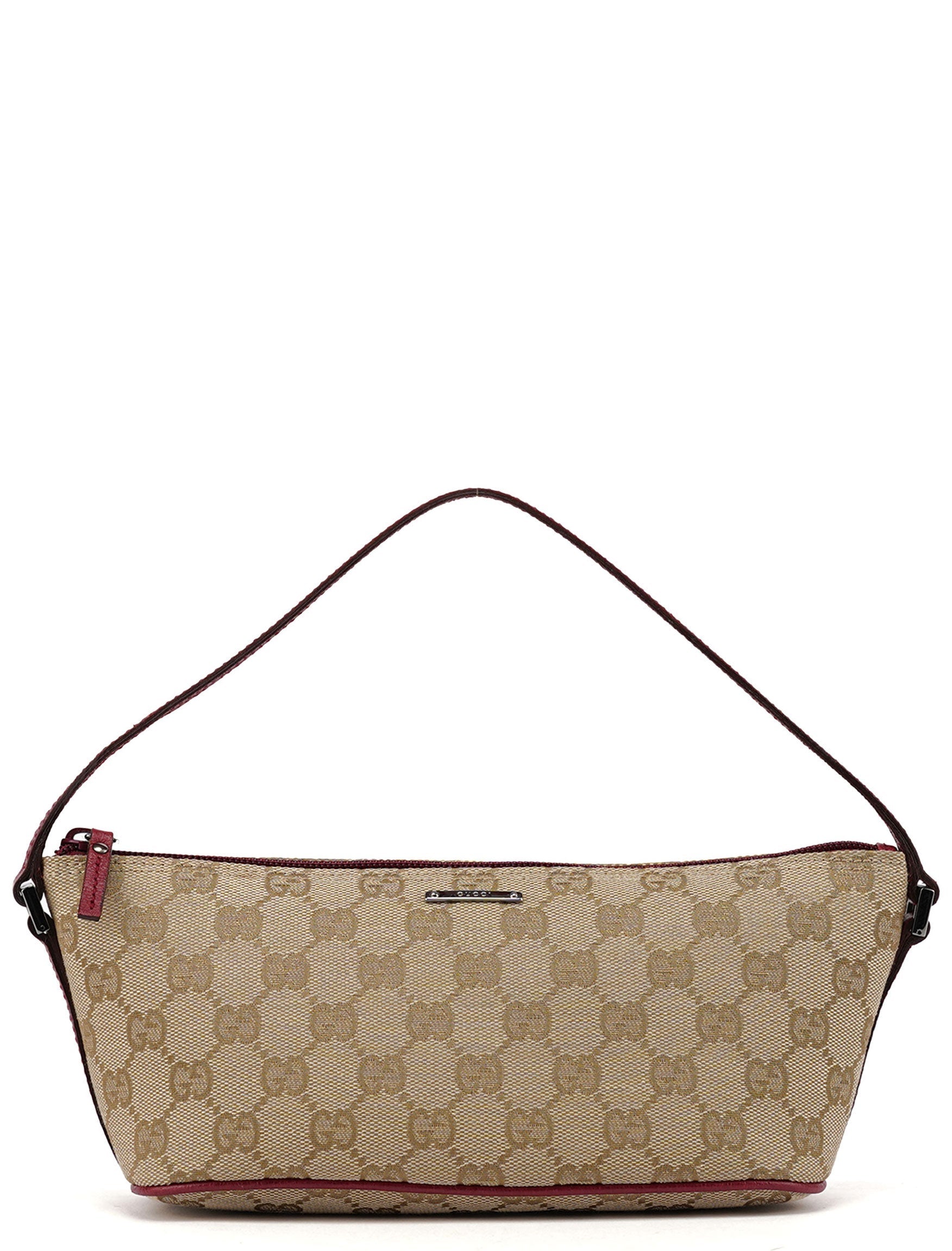 07198 Beige Red GG Boat Pochette