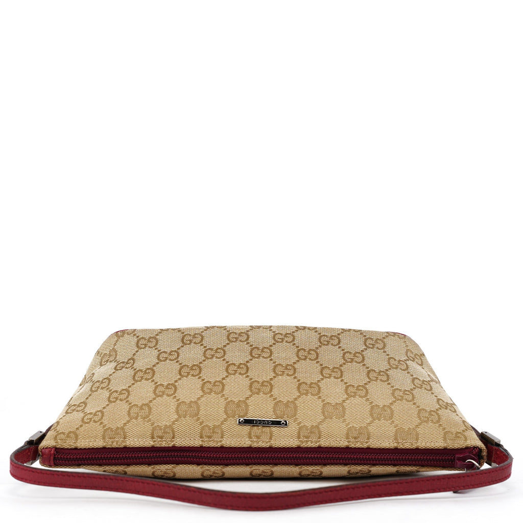 07198 Beige Red GG Boat Pochette