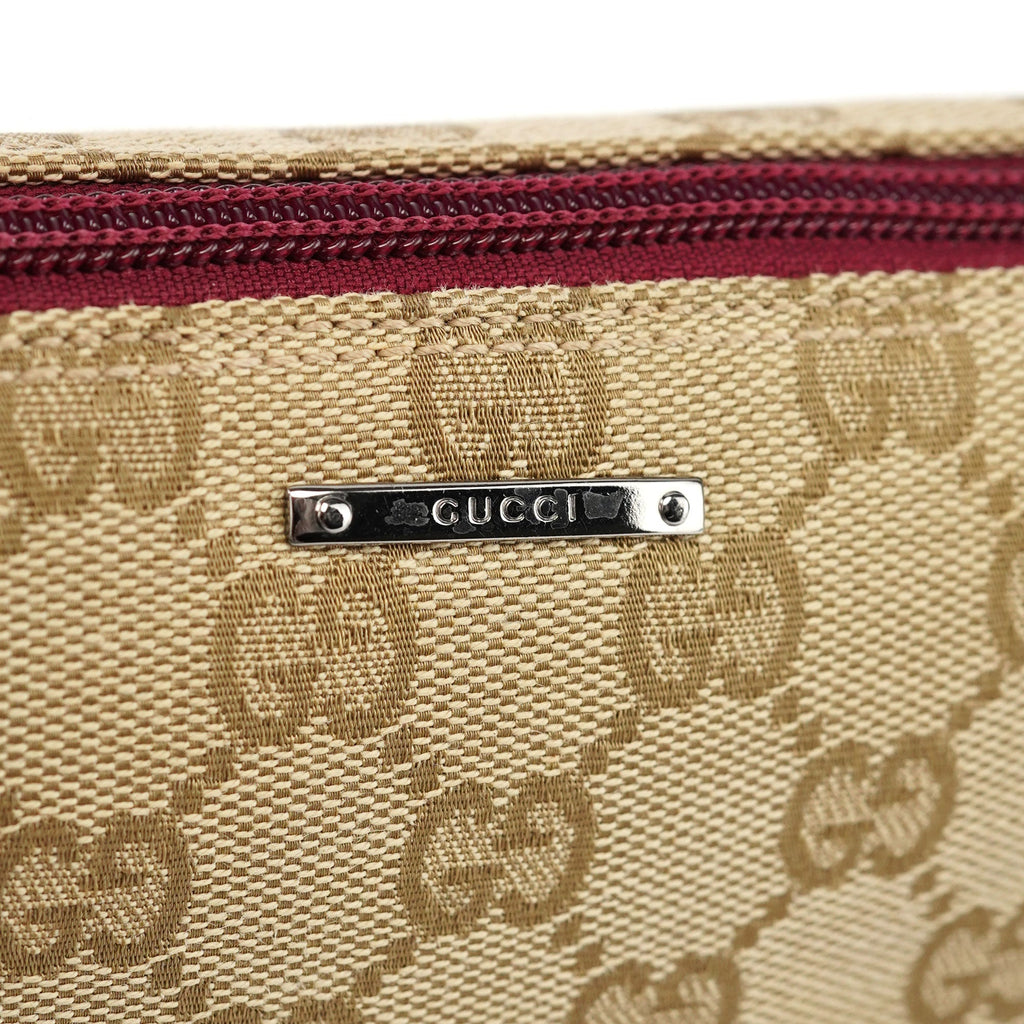 07198 Beige Red GG Boat Pochette