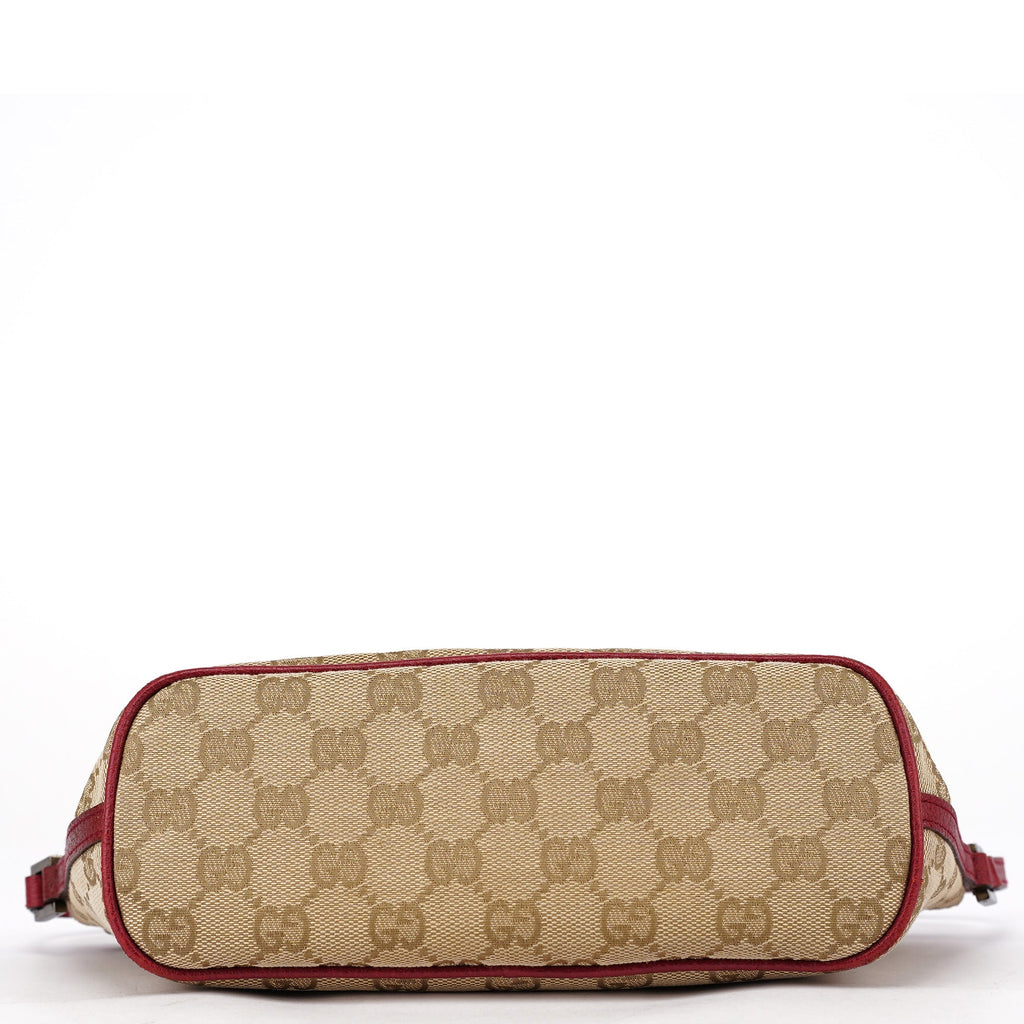 07198 Beige Red GG Boat Pochette
