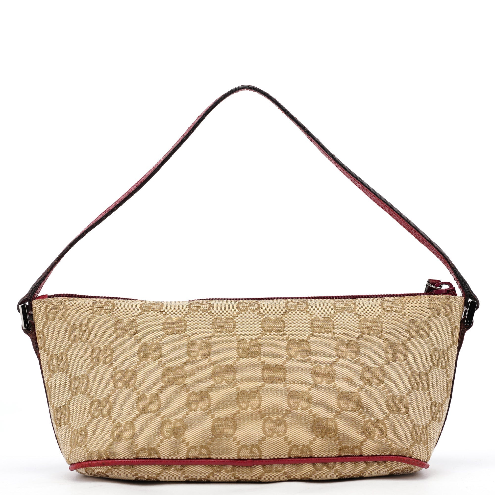 07198 Beige Red GG Boat Pochette