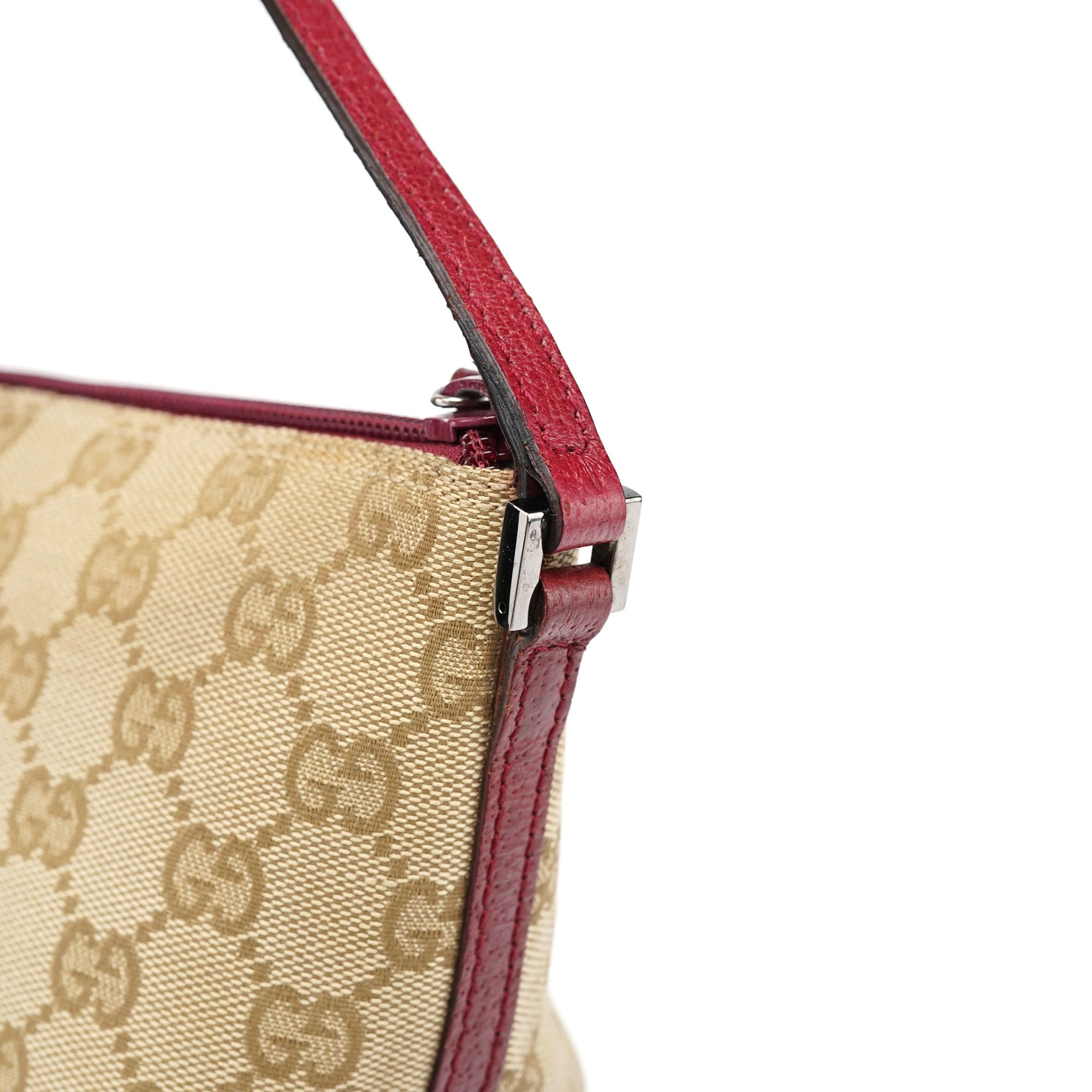 07198 Beige Red GG Boat Pochette