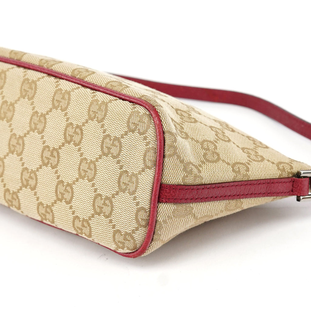 07198 Beige Red GG Boat Pochette