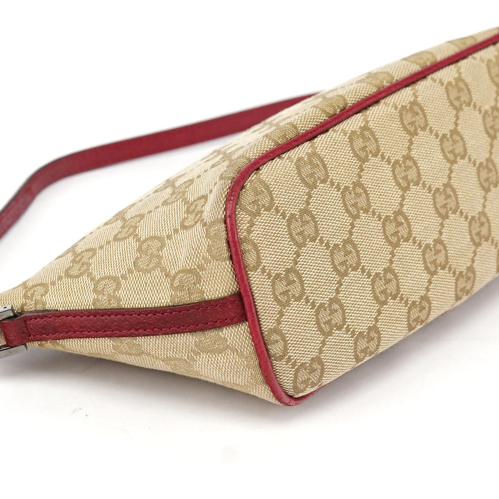 07198 Beige Red GG Boat Pochette