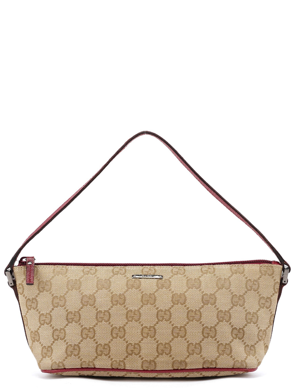 07198 Beige Red GG Boat Pochette