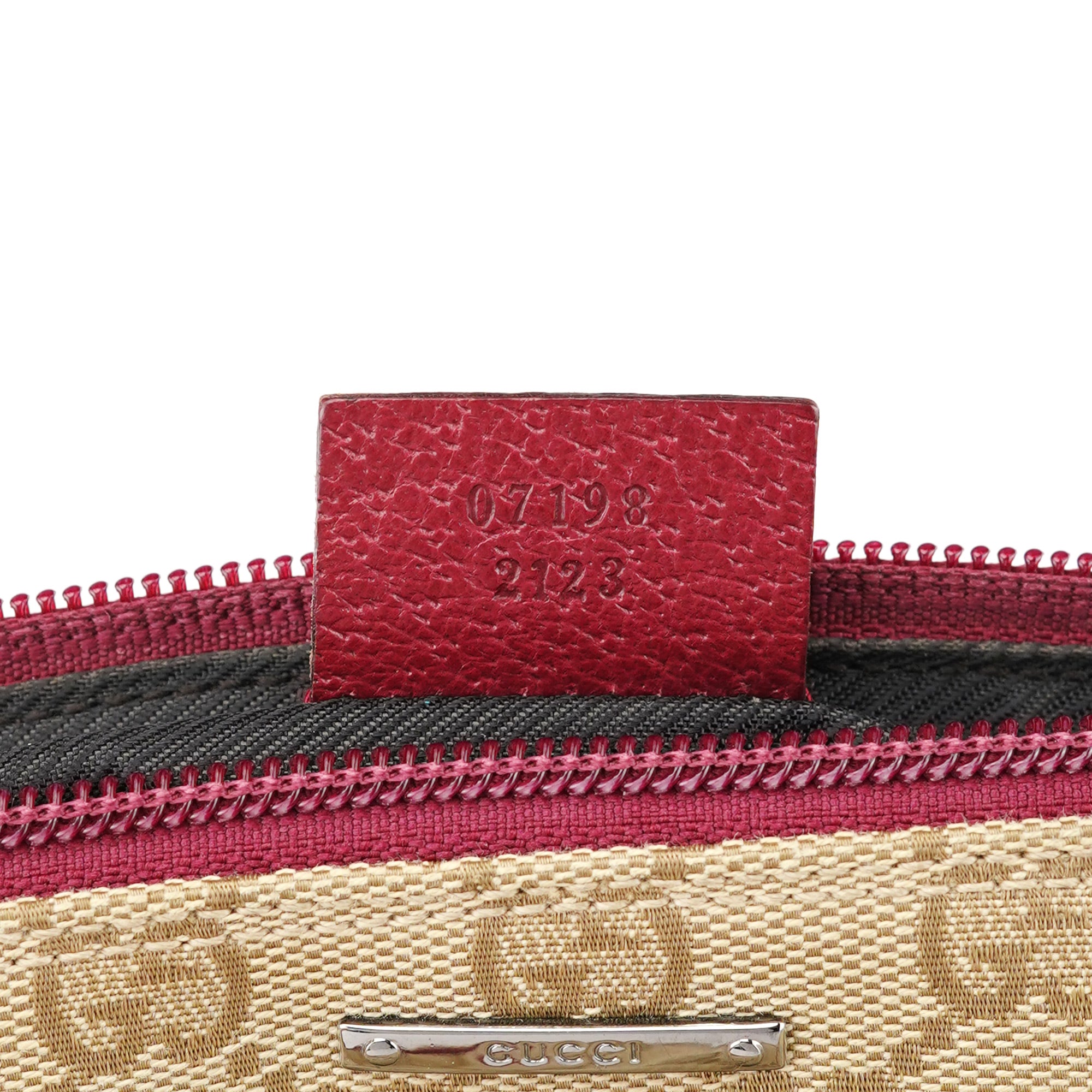 07198 Beige Red GG Boat Pochette