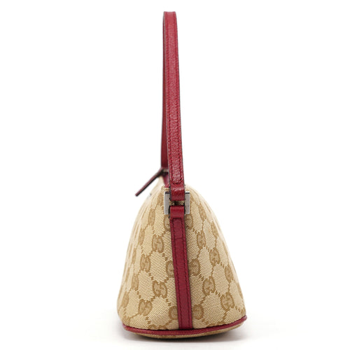 07198 Beige Red GG Boat Pochette