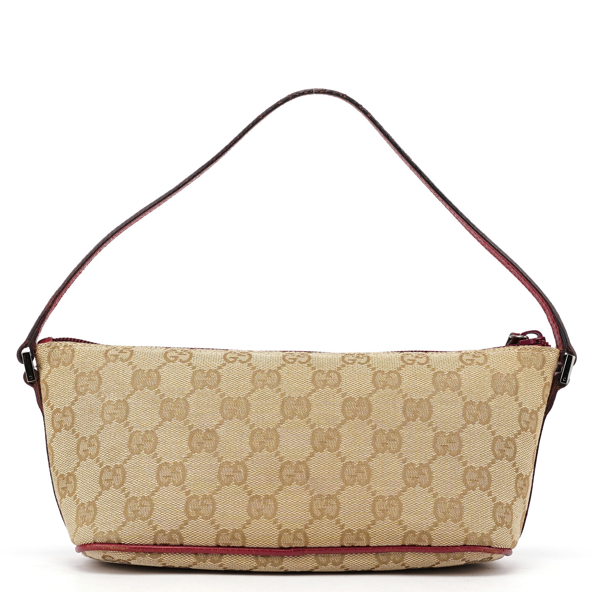 07198 Beige Red GG Boat Pochette