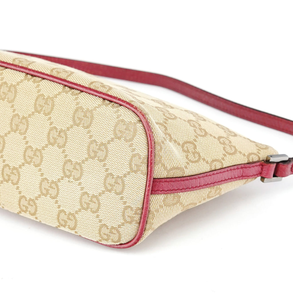 07198 Beige Red GG Boat Pochette