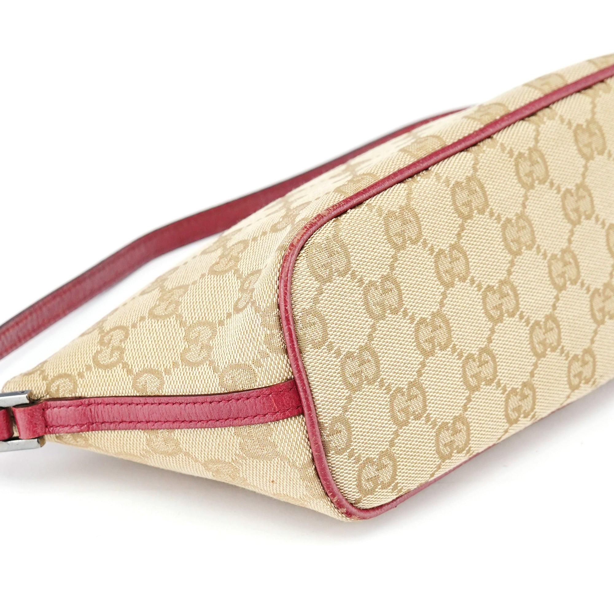 07198 Beige Red GG Boat Pochette